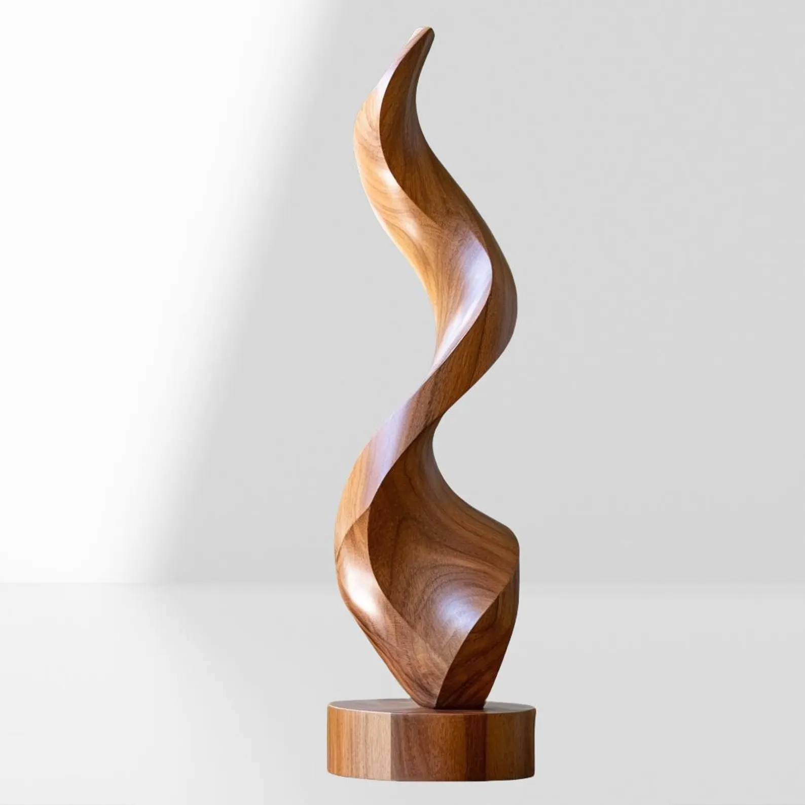 Abstract Hand Carved Art Organic Modern Decor Minimalist Wooden Accent Home Tabletop Decor Minimal Abstract Sculpture Solid Wood Home Decor - Image 3