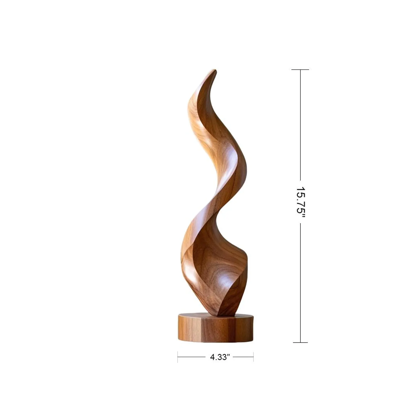 Abstract Hand Carved Art Organic Modern Decor Minimalist Wooden Accent Home Tabletop Decor Minimal Abstract Sculpture Solid Wood Home Decor - Image 4