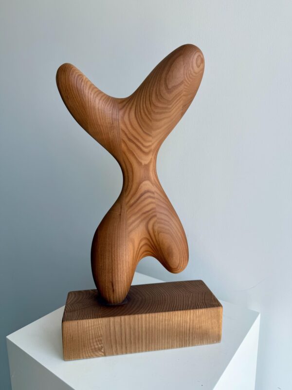 Abstract Wooden Sculpture Handmade Home Decor Accent Minimalist Abstract Wood Art Solid Wood Art Decor Handcrafted Abstract Wood Carving